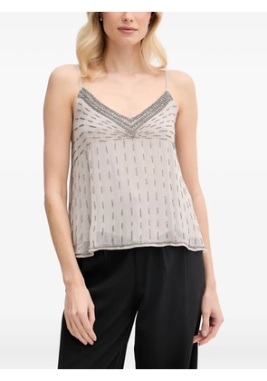 Hoss Intropia Gabriela bead-embellished top - Neutrals
