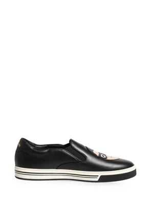 Dolce & Gabbana leather slip-on sneakers - Black