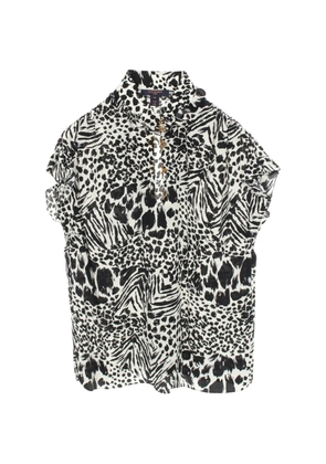 Louis Vuitton Pre-Owned 2010s leopard-print silk shirt - White