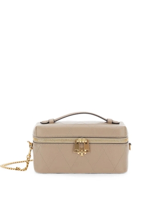 Tory Burch mini Charlie quilted leather tote bag - Neutrals