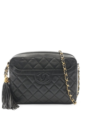 CHANEL Pre-Owned 1991-1994 matelassé tassel shoulder bag - Black