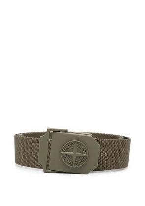 Stone Island logo-plaque belt - Green