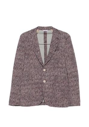 Manuel Ritz textured single-breasted cotton blazer