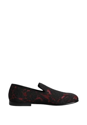 Dolce & Gabbana jacquard lace-up loafers - Black