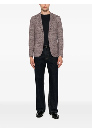 Manuel Ritz textured single-breasted cotton blazer