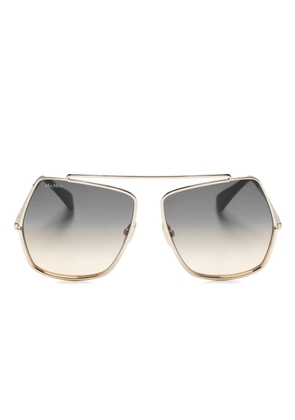 Max Mara Eyewear printed-logo oversize-frame sunglasses - Black