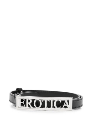 DONDUP logo-plaque leather belt - Black