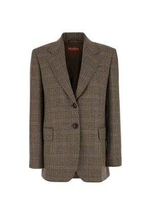 Max Mara check-pattern single-breasted blazer - Brown