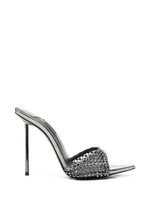 Le Silla Gilda crystal-embellished pointed-toe heeled sandals - Silver