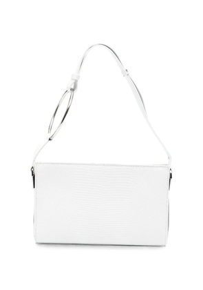 DONDUP ring-detail pebbled tote bag - White