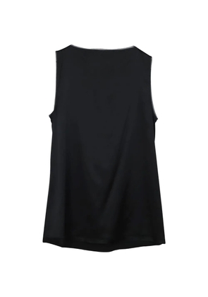 Diane Von Furstenberg Vintage ruffle-detail sleeveless blouse - Black