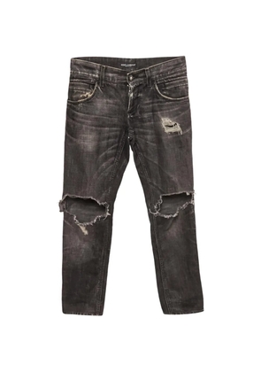 Dolce & Gabbana Pre-Owned distressed straight-leg jeans - Blue