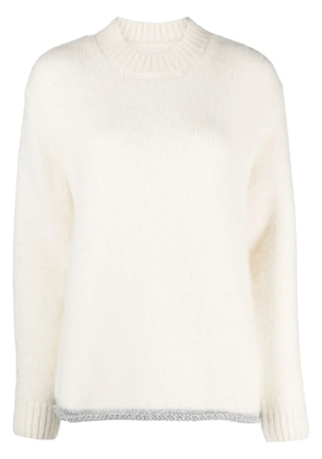 Jacquemus logo-intarsia jumper - White