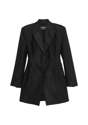 DONDUP pinstripe-pattern double-breasted mini dress - Black