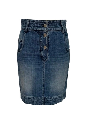 CHANEL Pre-Owned high-rise denim mini skirt - Blue