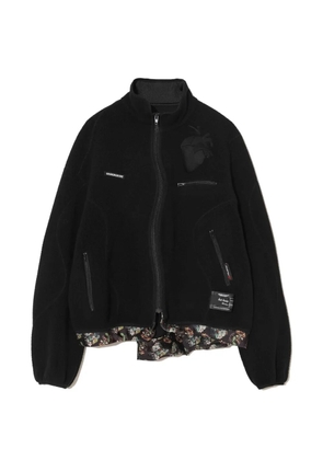 Undercover heart-patch fleece jacket - Black