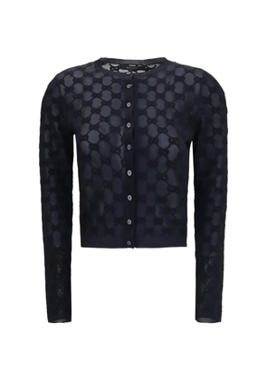 Gucci GG monogram-pattern cardigan - Blue