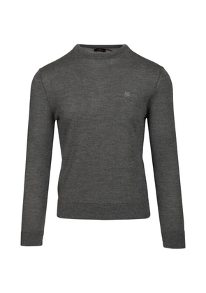 ETRO Fuji embroidered-logo sweater - Grey