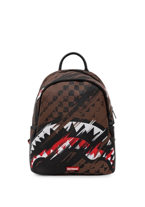 Sprayground Smeared shark-print backpack - Brown