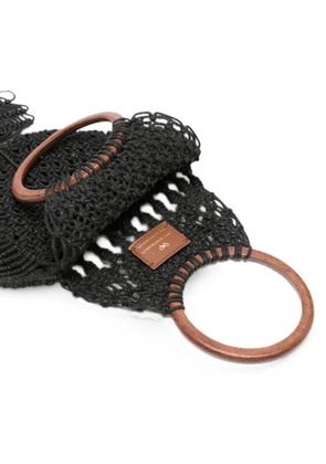 Anya Hindmarch macramé fish clutch bag - Black