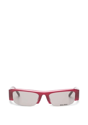 Miu Miu Eyewear Vedette rectangle-frame sunglasses - Red