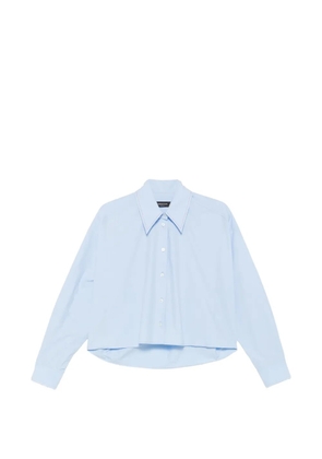 Fabiana Filippi cropped long-sleeve shirt - Blue
