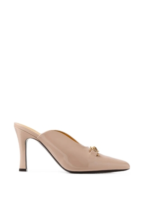 Versace Marisa patent mules 90 mm - Neutrals