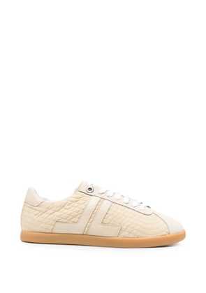 Lanvin quilted logo sneakers - Neutrals