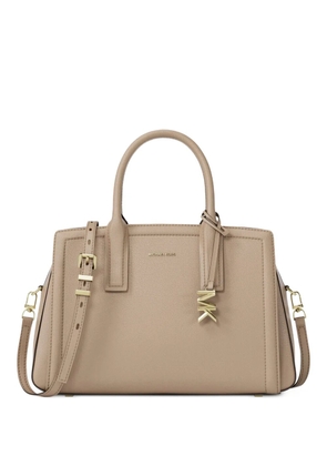 Michael Kors medium Laila logo-charm leather tote bag - Neutrals
