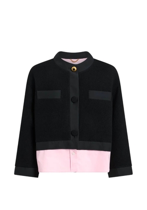 Moschino layered bouclé-knit jacket - Black