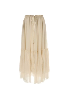 Chloé ruffled silk maxi skirt - Neutrals