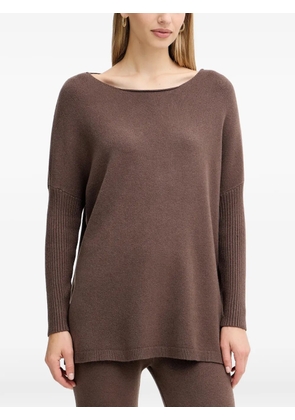 Haveone ribbed-knit tousers and sweater set - Brown