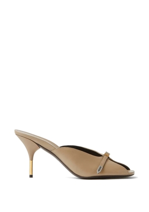 Versace Nyx leather mules 80mm - Neutrals