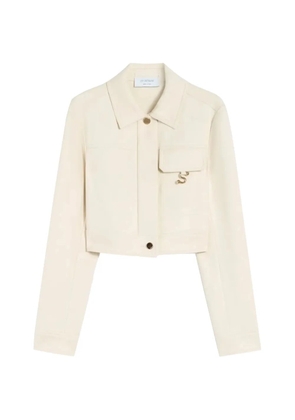 Sportmax buttom-up cropped jacket - Neutrals