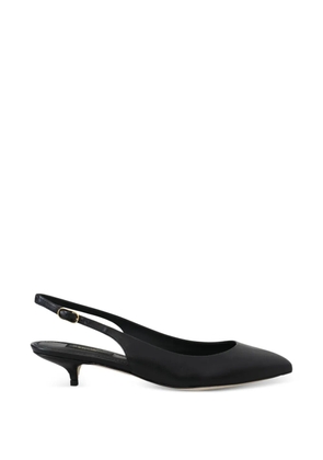 Dolce & Gabbana leather slingback pumps - Black