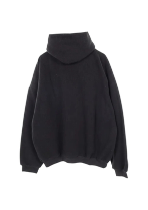 Balenciaga Pre-Owned logo-embroidered fleece hoodie - Black