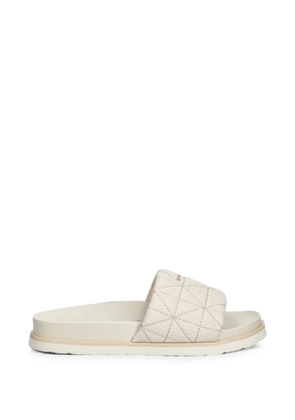 Gant quilted logo-print slides - Neutrals