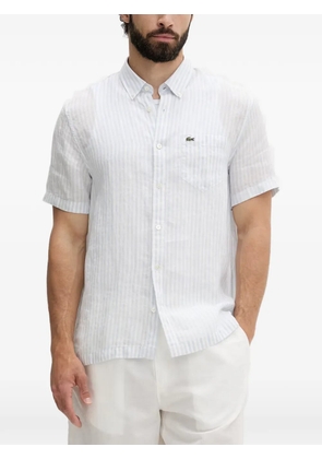 Lacoste striped short-sleeve shirt - White