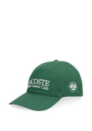 Lacoste Roland Garros logo-embroidered baseball cap - Green