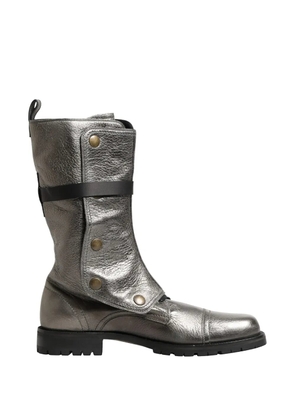 Dolce & Gabbana multi-buckle metallic boots - Silver