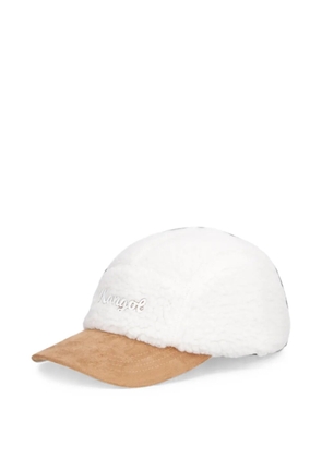 Kangol fleece-texture embroidered baseball cap - White