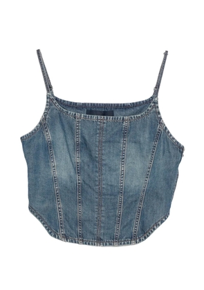 Juun.J panelled denim top - Blue