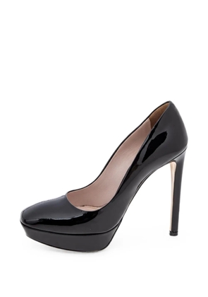 Miu Miu Pre-Owned platform square-toe pumps - Black