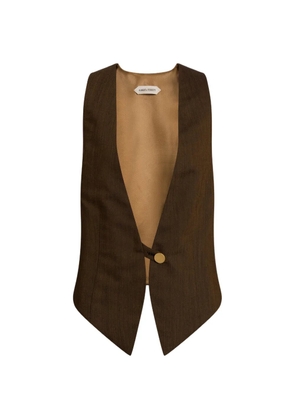 Alberta Ferretti button-fastening waistcoat - Brown