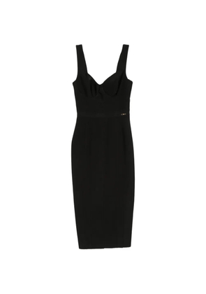 Elisabetta Franchi sweetheart-neck panelled midi dress - Black