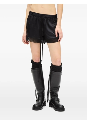 Ann Demeulemeester Anda lace-trim satin shorts - Black
