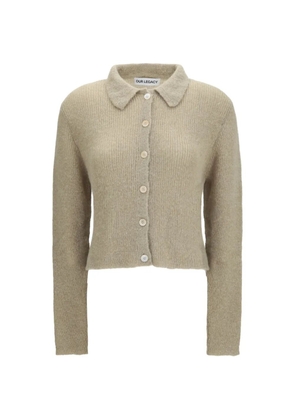 OUR LEGACY Mazzy polo-collar buttoned cardigan - Neutrals