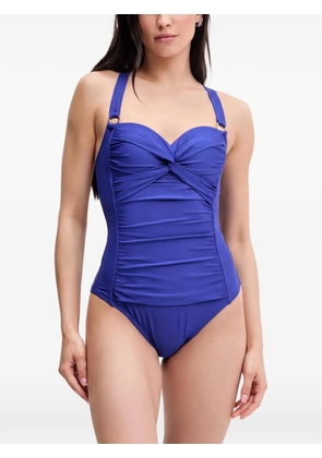 DKNY ring-detail swimsuit - Blue