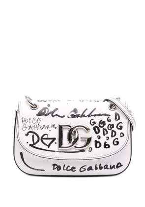 Dolce & Gabbana Pre-Owned 2010-2026 Small Calfskin Millenial Graffiti crossbody bag - White