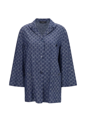 Gucci GG jacquard denim jacket - Blue